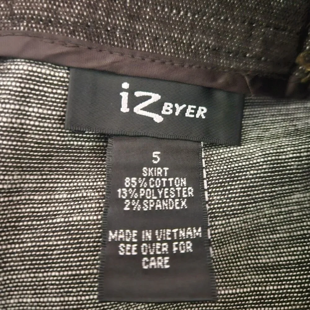 IZ BYER Women's Brown High Waist Mid-Length Pencil Skirt Size 5
